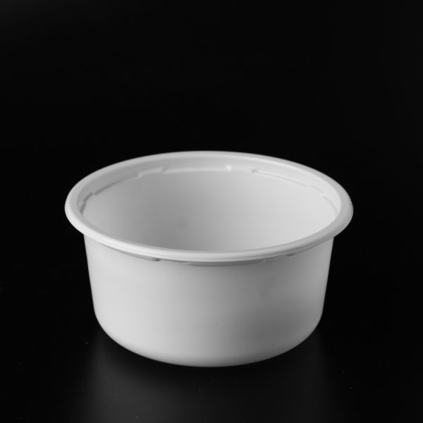 White 350cc Round Catering Container